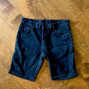 H&M mens black jean shorts size 30 slim